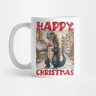 Christmas Godzilla Mug